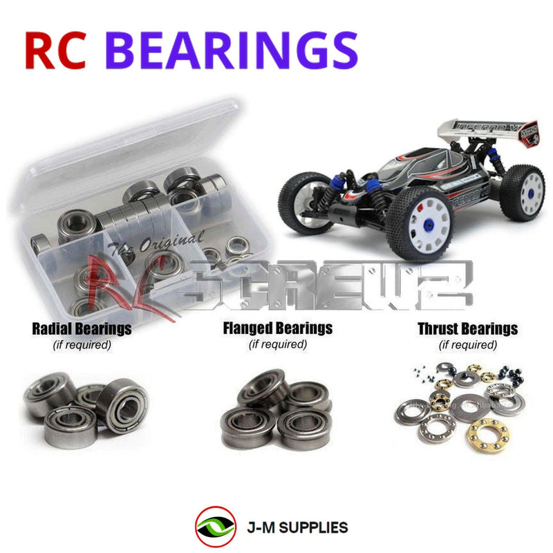 J-M SUPPLIES - RCScrewZ Metal Shielded Bearing Kit kyo188b for Kyosho Inferno Race/VE #30876M-B RC Car | UPG - 