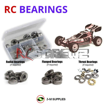 J-M SUPPLIES - RCScrewZ Metal Shielded Bearings kyo011b for Kyosho Turbo Optima Mid 1/10 4WD (#3136/Vintage) | SET - 