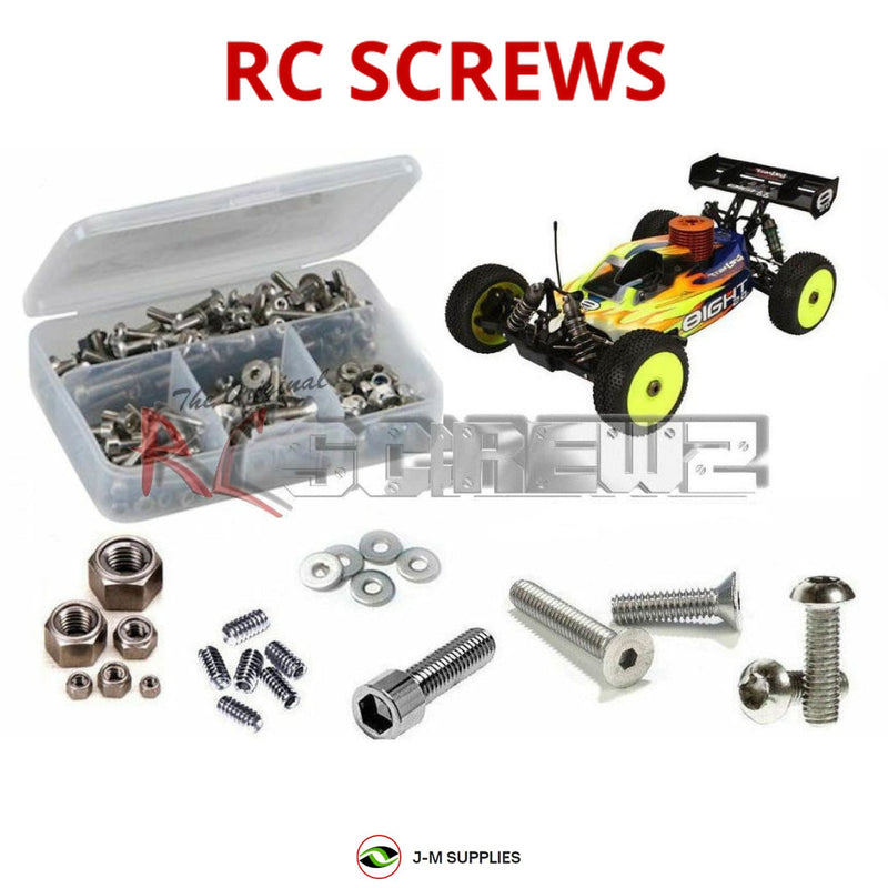 J-M SUPPLIES - RCScrewZ Metric Stainless Screw Kit los045m for Losi 8ight 2.0 1/8 Nitro Buggy (LOSB0084) | SET - 