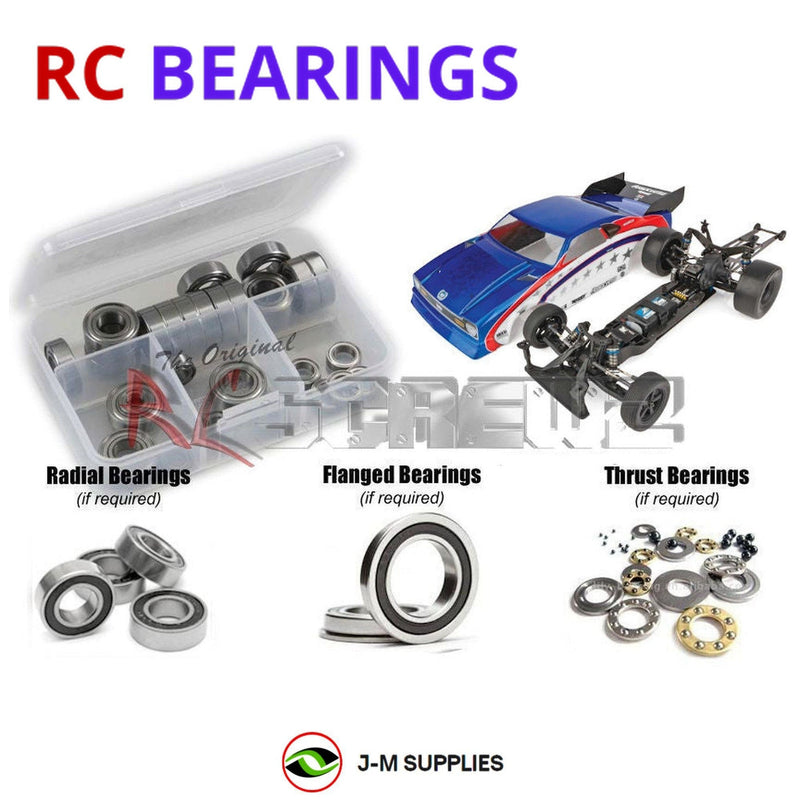 J-M SUPPLIES - RCScrewZ Rubber Shielded Bearing Kit asc124r for Associated DR10M / Team #70029 RC Car | RCX - 