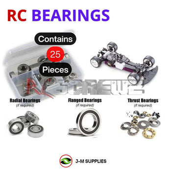 J-M SUPPLIES - RCScrewZ Rubber Shielded Bearing Kit hpi009r for HPI Racing Super Nitro RS4 RC Car | UPG - 