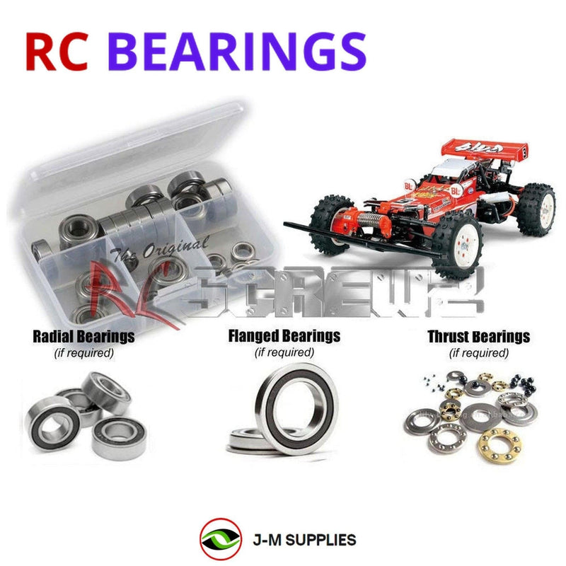 J-M SUPPLIES - RCScrewZ Rubber Shielded Bearing Kit tam156r for Tamiya HotShot 1/10th (#58391) | UPG - 