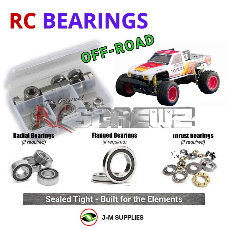 RCScrewZ Rubber Shielded Bearing Kit tam027r for Tamiya Toyota Hi-Lux Monster Racer 1/10 Electric 4WD Monster Truck (#58086) | SET
