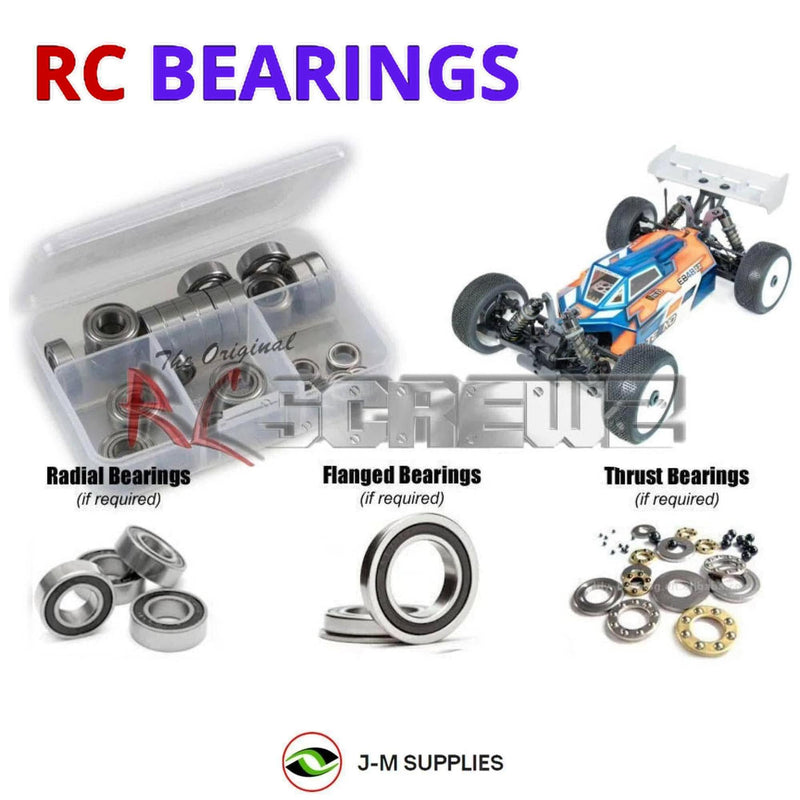 J-M SUPPLIES - RCScrewZ Rubber Shielded Bearings tek031r for Tekno RC EB48 2.2 1/8th 4WD Buggy (TKR9005) | UPG - 