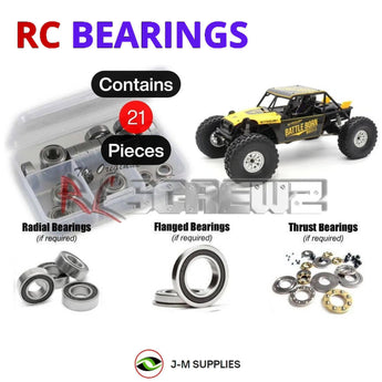 J-M SUPPLIES - RCScrewZ Rubber Shielded Bearings vanq003r for Vanquish H10 Optic/RTR Crawler (#VPS09010/27) | SET - 