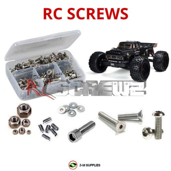 J-M SUPPLIES - RCScrewZ Stainless Screw Kit ara041 for Arrma Notorious 6S V5 BLX 1/8 Stunt Truck (ARA8611V5) | SET - 