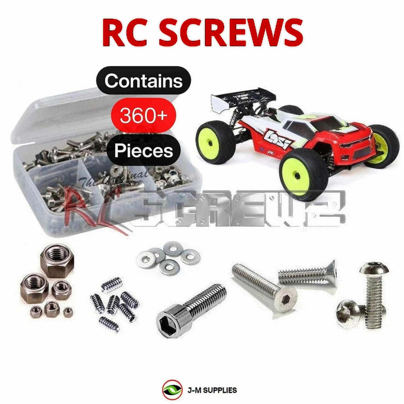 J-M SUPPLIES - RCScrewZ Stainless Screw Kit los145 for Team Losi 8IGHT-XTE 1/8th 4WD Truggy RTR (#LOS0420) | UPG - 