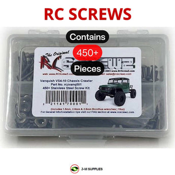 J-M SUPPLIES - RCScrewZ Stainless Screw Kit vanq001 for Vanquish VS4-10 Chassis Series Crawler (#VPS09011/12) | SET - 