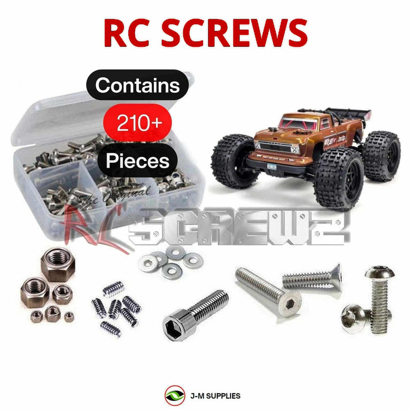 J-M SUPPLIES - RCScrewZ Stainless Steel Screw Kit ara019 for Arrma RC Outcast 4s BLX # 102692 RC Car | UPG - 