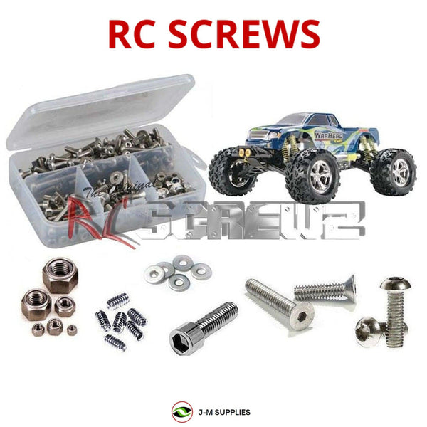 J-M SUPPLIES - RCScrewZ Stainless Steel Screw Kit dur020 for Duratrax Warhead EVO 1/8 Nitro RC Truck | UPG - 