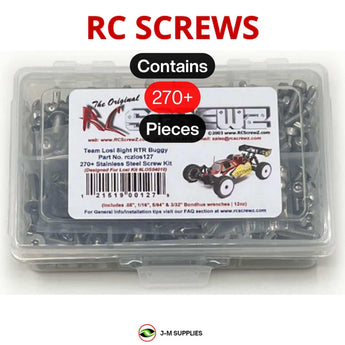 J-M SUPPLIES - RCScrewZ Stainless Steel Screw Kit los127 for Losi 8IGHT RTR 1/8 Nitro Buggy (#LOS04010) | SET - 