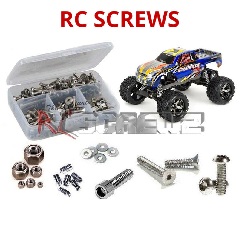 J-M SUPPLIES - RCScrewZ Stainless Steel Screw Kit tra067 for Traxxas Stampede VXL/TSM #36076-3 RC Car | UPG - 