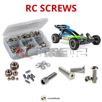 J-M SUPPLIES - RCScrewZ Stainless Steel Screw Kit tra128 for Traxxas Bandit XL-5 2WD 1/10 Buggy (#24254-8) | RCX - 