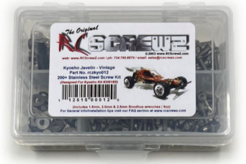 Socket, Button, Flat Head, Set Screws for RCScrewZ Stainless Steel Screw Kit kyo012 for Kyosho Javelin Vintage Series 1/10 Electric 4WD Off-Road Buggy (30618B) | RCX - by J-M SUPPLIES