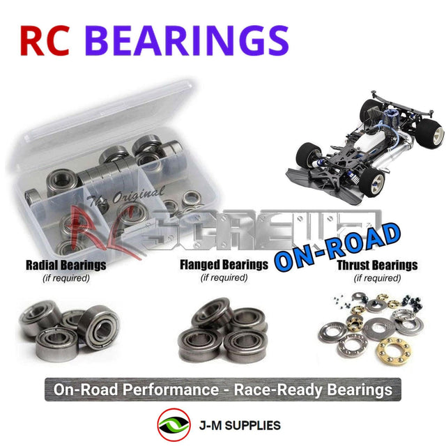 RCScrewZ Metal Shielded Bearing Kit kyo113b for Kyosho Evolva M3 1/8 Nitro 4WD On-Road Racing Car (31286) | SET