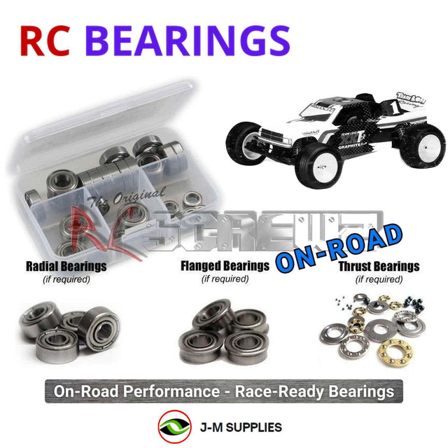 RCScrewZ Metal Shielded Bearing Kit los008b for Team Losi XX-T CR / XX-T CR Graphite Plus 1/10 Electric 2WD Stadium Truck (#LOSA0071, #LOSA0072) | SET