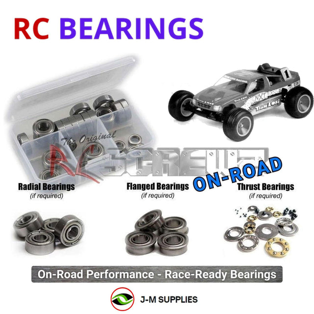 RCScrewZ Metal Shielded Bearing Kit los013b for Team Losi NXT Nitro 1/10 Nitro 2WD Off-Road Stadium Truck | SET