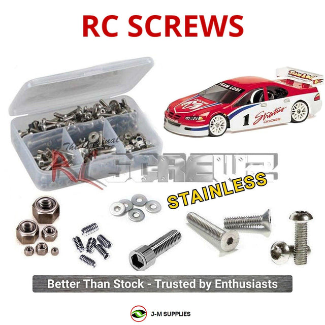RCScrewZ Stainless Steel Screw Kit los015 for Team Losi Street Weapon and Street Weapon IWC 1/10 Electric 4WD On-Road Touring Car (A-0200, A-0201) | SET