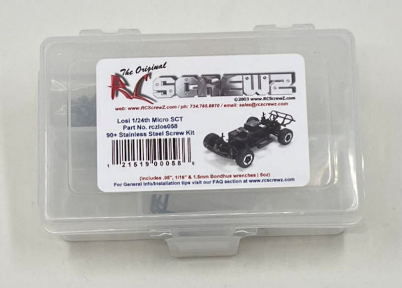 RCScrewZ Stainless Steel Screw Kit los058 for Losi Micro SCT RTR 1/24 Electric 4WD Short Course Truck (LOSB0242) | SET