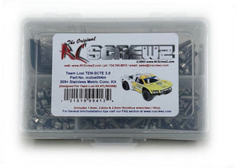 J-M SUPPLIES - RCScrewZ Metric Stainless Screw Kit los094m for Losi TEN-SCTE 3.0 1/10 SC Truck (#TLR03008) | SET - 