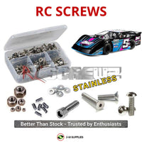 Representative image of an RCScrewZ stainless steel screw kit for Losi 22S Dirt Late Model 1/10 Electric 2WD Race Car (LOS-2167); exact kit contents vary by RC model.