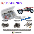 Representative image of an RCScrewZ metal-shielded bearing kit for Marui Samurai 4WD 1/10 Electric Off-Road Buggy (MT60-RC10); exact bearing sizes and quantities vary by RC model.