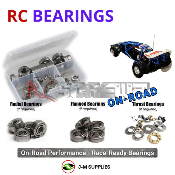 Representative image of an RCScrewZ metal-shielded bearing kit for Marui Galaxy-RS 2WD 1/10 Electric Off-Road Buggy; exact bearing sizes and quantities vary by RC model.