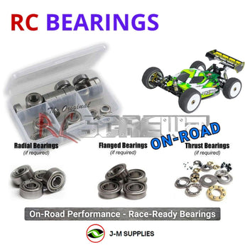 Representative image of an RCScrewZ metal-shielded bearing kit for Mayako MX8E-25 1/8 Electric Off-Road Buggy (MYE0377-25); exact bearing sizes and quantities vary by RC model.