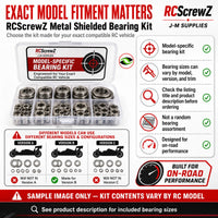 Exact RC model fitment matters for metal shielded bearing kits because bearing sizes vary by model version and trim