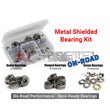 RCScrewZ metal shielded RC bearing kit main image for on-road performance with sample bearing case and bearing types
