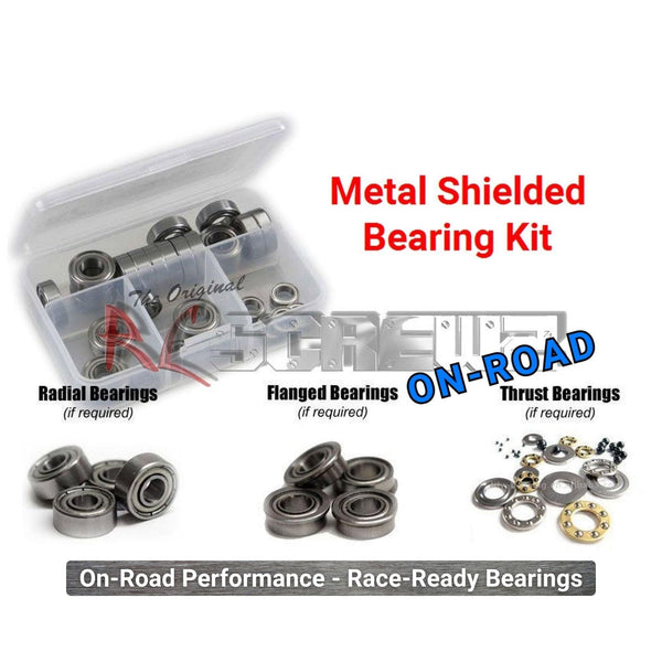 Representative image of an RCScrewZ metal-shielded bearing kit for Team XRAY GTXE’27 1/8 Electric 4WD On-Road GT Car (350606); exact bearing sizes and quantities vary by RC model.