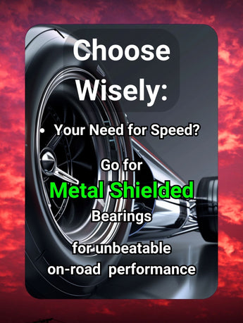 RCScrewZ metal shielded RC bearing kit main image for on-road performance with sample bearing case and bearing types