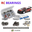 Representative image of an RCScrewZ metal-shielded bearing kit for MJX Hyper Go Citroen C3 WRC 1/10 4WD Electric Rally Car (#10303); exact bearing sizes and quantities vary by RC model.