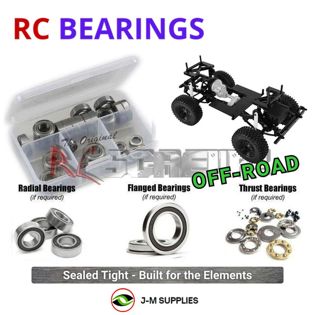 RCScrewZ Rubber Shielded Bearing Kit rc4wd009r for RC4WD Trail Finder 2 Truck Kit "SWB" 1/10 Electric 4WD Scale Trail Truck (Z-K0045) | SET