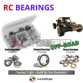 Representative image of an RCScrewZ rubber-sealed bearing kit for Redcat Chimera EP Pro 1/5 Electric 4WD Buggy; exact bearing sizes and quantities vary by RC model.