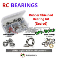 Representative image of an RCScrewZ rubber-sealed bearing kit for Traxxas Desert Prerunner 1/18 Electric 4WD Racing Truck (76064-5); exact bearing sizes and quantities vary by RC model.