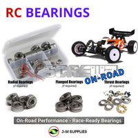 Representative image of an RCScrewZ metal-shielded bearing kit for Serpent Spyder SDX4 EVO 1/10 Electric 4WD Buggy (500021); exact bearing sizes and quantities vary by RC model.