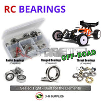 Representative image of an RCScrewZ rubber-sealed bearing kit for Serpent Spyder SDX4 EVO 1/10 Electric 4WD Buggy (500021); exact bearing sizes and quantities vary by RC model.