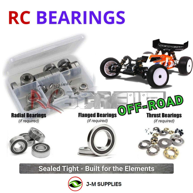 RCScrewZ Rubber Shielded Bearing Kit ser067r for Serpent Spyder SDX4 EVO 1/10 Electric 4WD Buggy (#500021) | SET