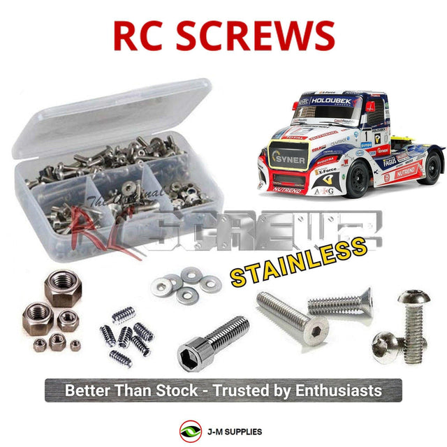 RCScrewZ Stainless Steel Screw Kit tam240 for Tamiya Buggyra Fat Fox TT-01 Type-E 1/14 Electric 4WD On-Road Racing Truck (#58661) | SET