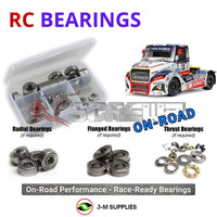 Representative image of an RCScrewZ metal-shielded bearing kit for Tamiya Buggyra Fat Fox 1/14 Electric 4WD Racing Truck (58661); exact bearing sizes and quantities vary by RC model.