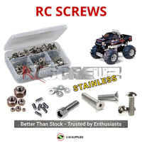 Representative image of an RCScrewZ stainless steel screw kit for Tamiya Juggernaut 1/10 Electric 4WD Monster Truck (58232); exact kit contents vary by RC model.