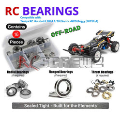 RCScrewZ Rubber Shielded Bearings tam265r for Tamiya Hotshot II 2024 1/10 4WD Buggy (#58737-A) | PRO