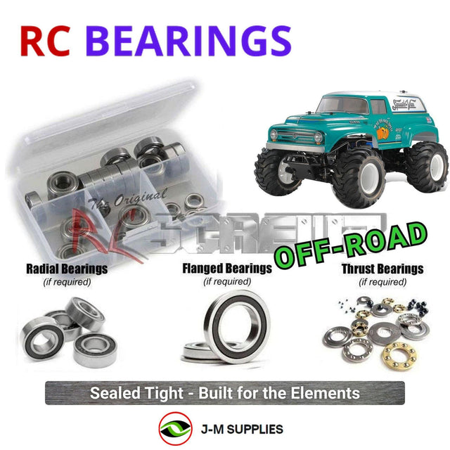 RCScrewZ Rubber Shielded Bearing Kit tam284r for Tamiya Squash Van GF-02 1/10 Electric 4WD Monster Truck (#58725) | SET