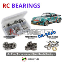 Representative image of an RCScrewZ metal-shielded bearing kit for Tamiya Porsche 934 (1976) 50th Anniversary 1/10 RWD Car (47524); exact bearing sizes and quantities vary by RC model.