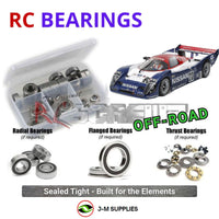 Representative image of an RCScrewZ rubber-sealed bearing kit for Tamiya NISSAN R91CP 1/10 Electric 2WD Racing Car (47531); exact bearing sizes and quantities vary by RC model.