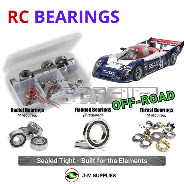 RCScrewZ Rubber Shielded Bearing Kit tam293r for Tamiya NISSAN R91CP 1/10 Electric 2WD On-Road Racing Car (#47531) | SET