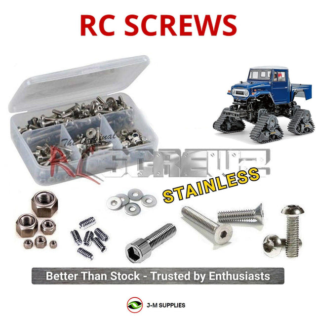 RCScrewZ Stainless Steel Screw Kit tam298 for Tamiya Toyota Land Cruiser 40 Pick-Up Quadtrack GF-01FT 1/12 Electric 4WD Off-Road Tracked Truck (#58704) | SET