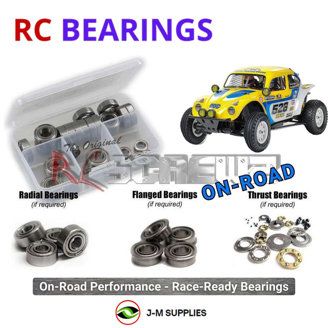 RCScrewZ Metal Shielded Bearing Kit tam302b for Tamiya Volkswagen Dune Beetle Cross BB-02 1/9 Electric 2WD Off-Road Racing Car (#58757) | SET