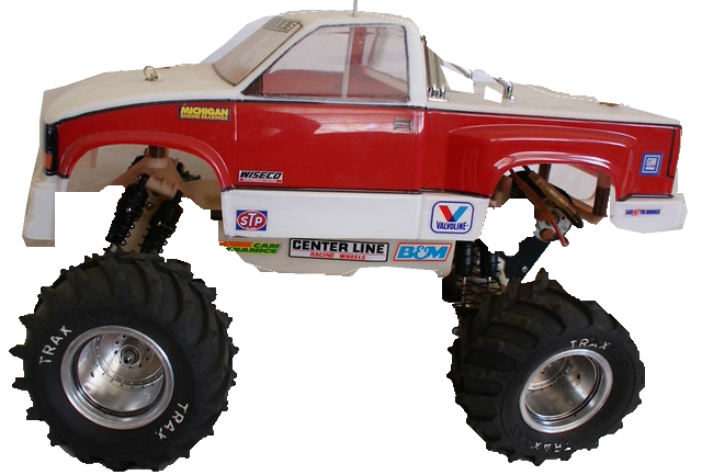 Traxxas Sledgehammer earlier red-and-white version, models 1802 / 1806; vehicle not included